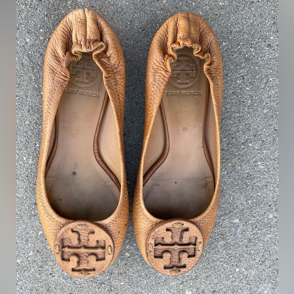 Tory Burch flat brown leather